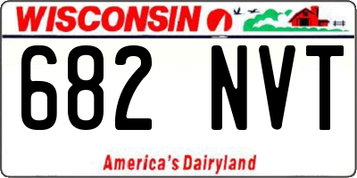 WI license plate 682NVT