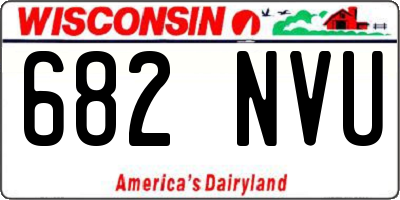 WI license plate 682NVU