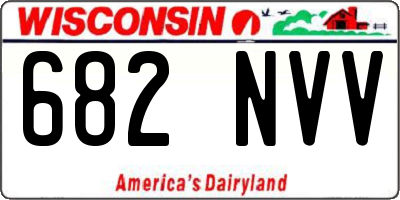 WI license plate 682NVV