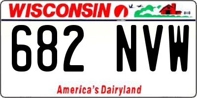 WI license plate 682NVW