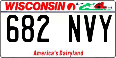 WI license plate 682NVY