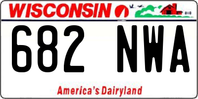 WI license plate 682NWA