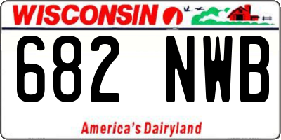 WI license plate 682NWB