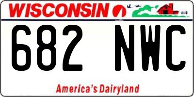 WI license plate 682NWC
