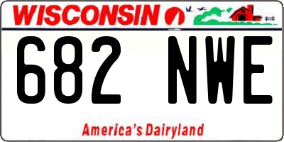 WI license plate 682NWE