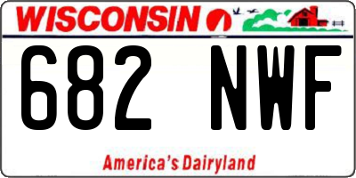 WI license plate 682NWF