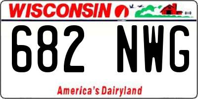 WI license plate 682NWG