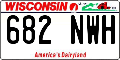 WI license plate 682NWH