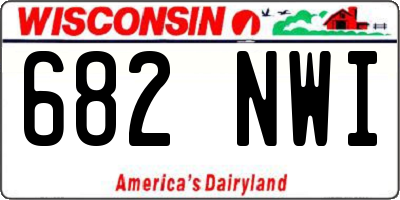 WI license plate 682NWI