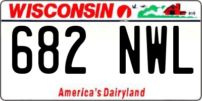 WI license plate 682NWL
