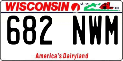 WI license plate 682NWM
