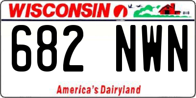 WI license plate 682NWN