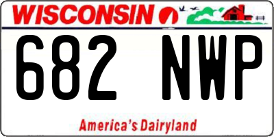 WI license plate 682NWP