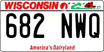WI license plate 682NWQ