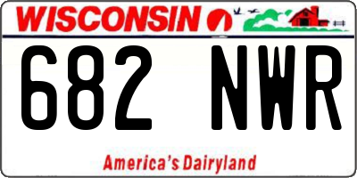 WI license plate 682NWR