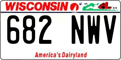 WI license plate 682NWV