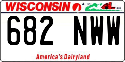 WI license plate 682NWW