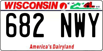 WI license plate 682NWY