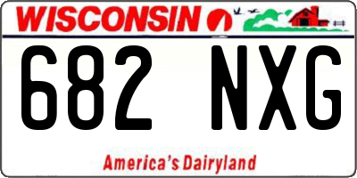 WI license plate 682NXG