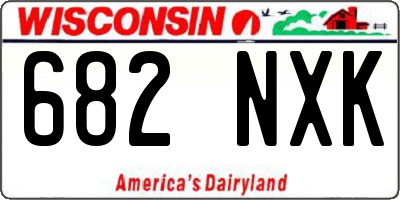 WI license plate 682NXK