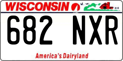 WI license plate 682NXR