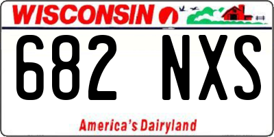 WI license plate 682NXS
