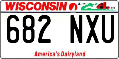 WI license plate 682NXU