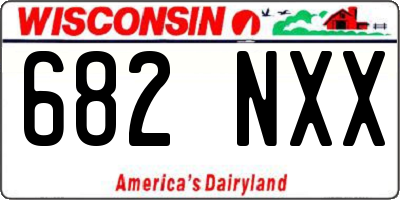 WI license plate 682NXX