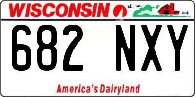 WI license plate 682NXY