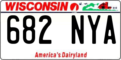 WI license plate 682NYA
