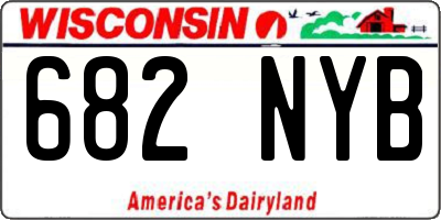 WI license plate 682NYB