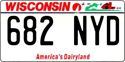 WI license plate 682NYD