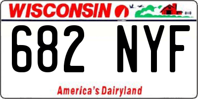 WI license plate 682NYF