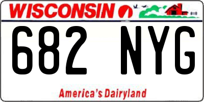 WI license plate 682NYG