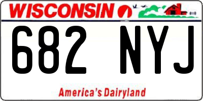 WI license plate 682NYJ