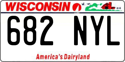 WI license plate 682NYL