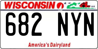 WI license plate 682NYN