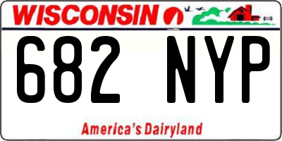 WI license plate 682NYP