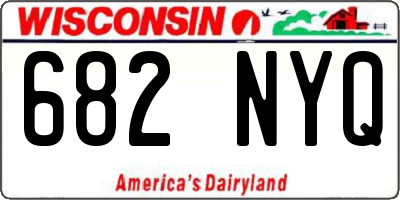 WI license plate 682NYQ