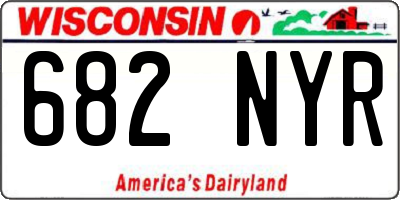 WI license plate 682NYR