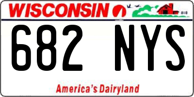 WI license plate 682NYS