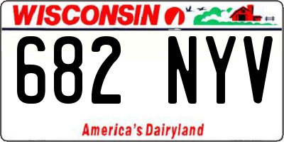 WI license plate 682NYV