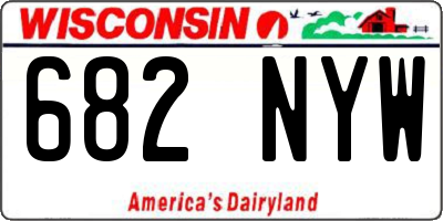 WI license plate 682NYW