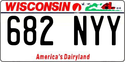 WI license plate 682NYY