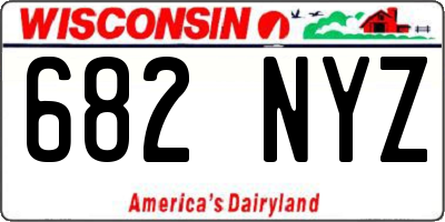 WI license plate 682NYZ