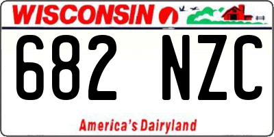 WI license plate 682NZC