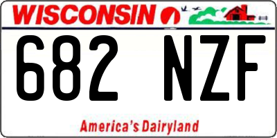 WI license plate 682NZF