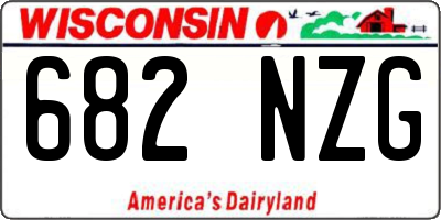 WI license plate 682NZG