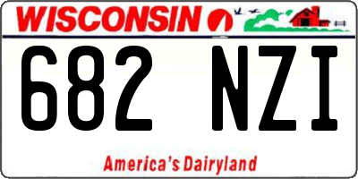 WI license plate 682NZI