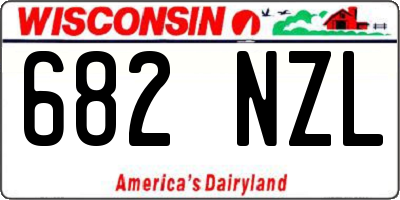 WI license plate 682NZL